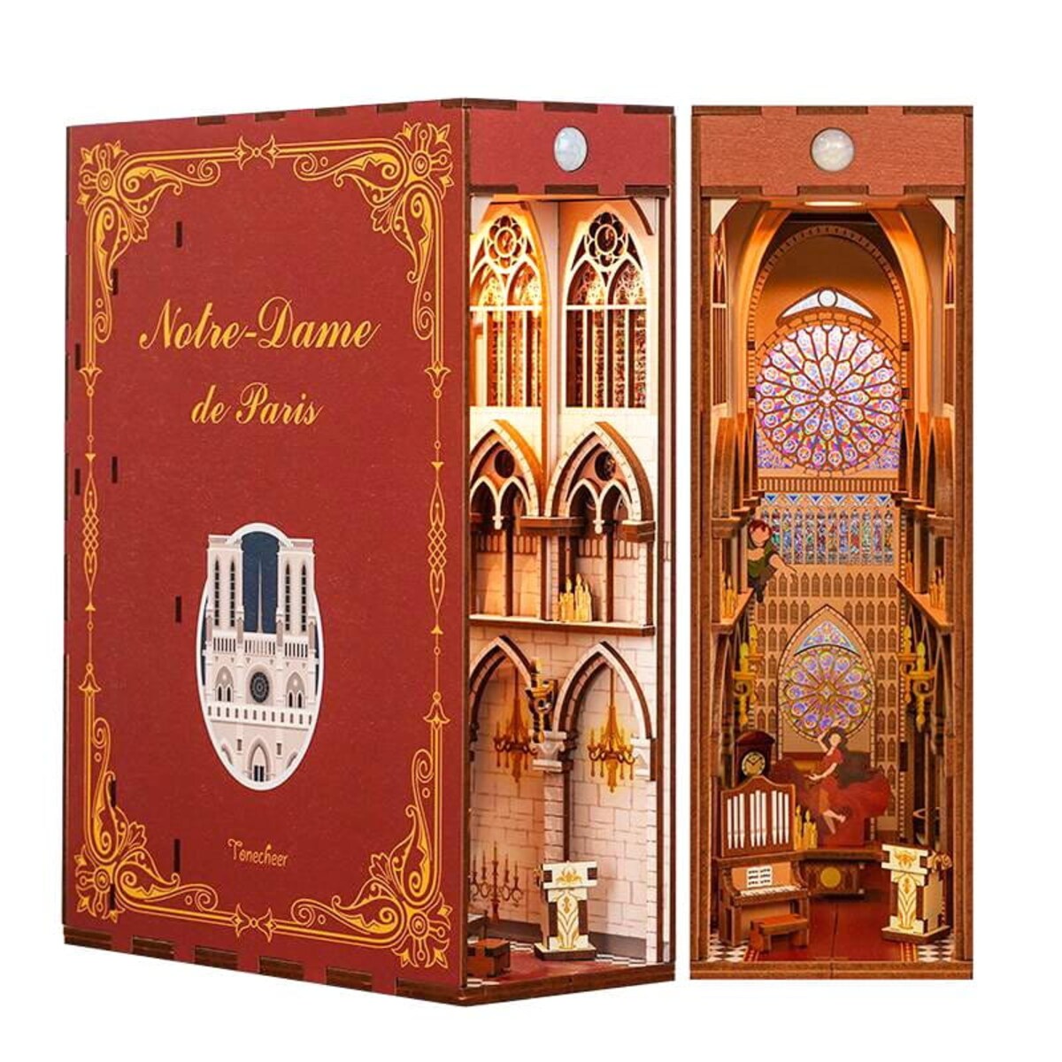 Miniaturowy domek Book Nook - Katedra Notre Dame - Tonecheer
