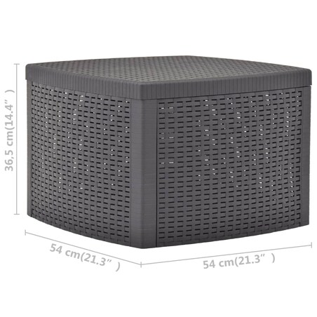 vidaXL Stolik boczny, mokka, 54x54x36,5 cm, plastikowy