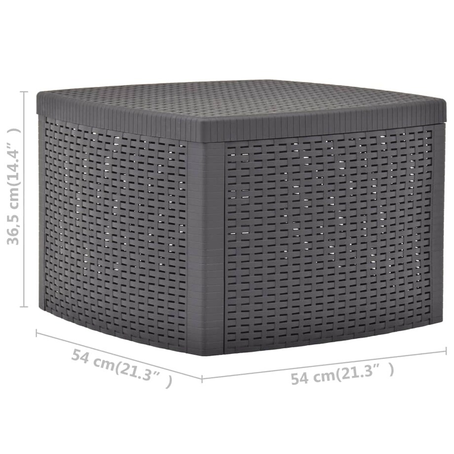 vidaXL Stolik boczny, mokka, 54x54x36,5 cm, plastikowy