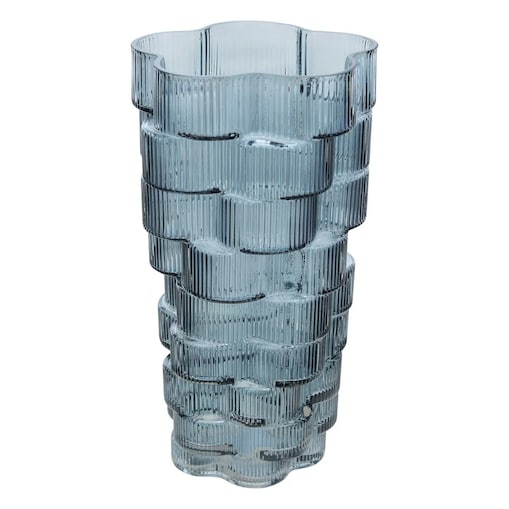 Wazon szklany, niebieski, 30 cm, Sky