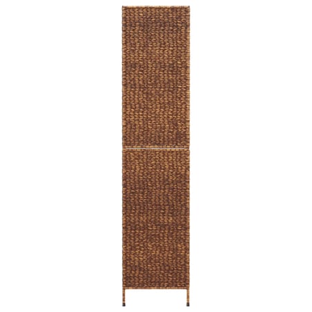 vidaXL Parawan pokojowy 5-panelowy, brązowy, 205x180 cm, hiacynt wodny