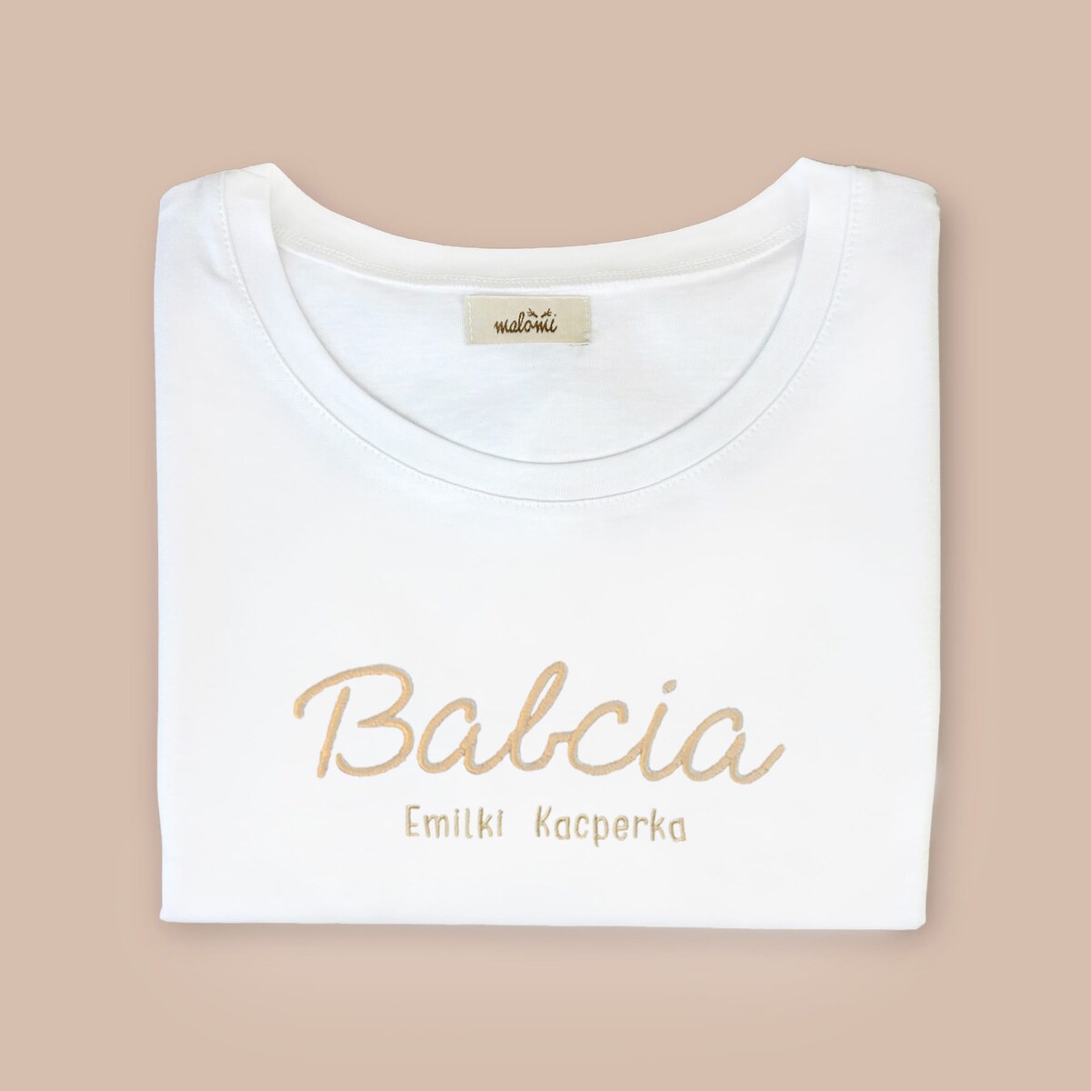 T-shirt biały damski - Babcia - XS/S
