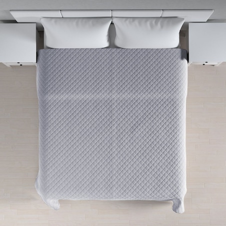 Narzuta Posh Velvet 200x210 srebrzysty szary