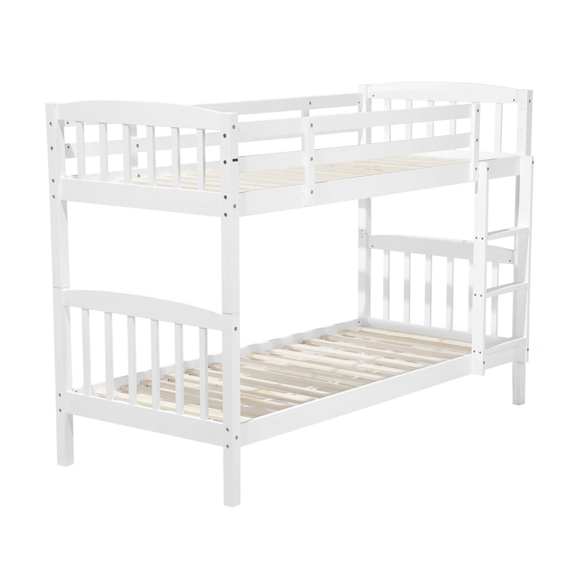 Łóżko piętrowe drewniane 90 x 200 cm białe REGAT