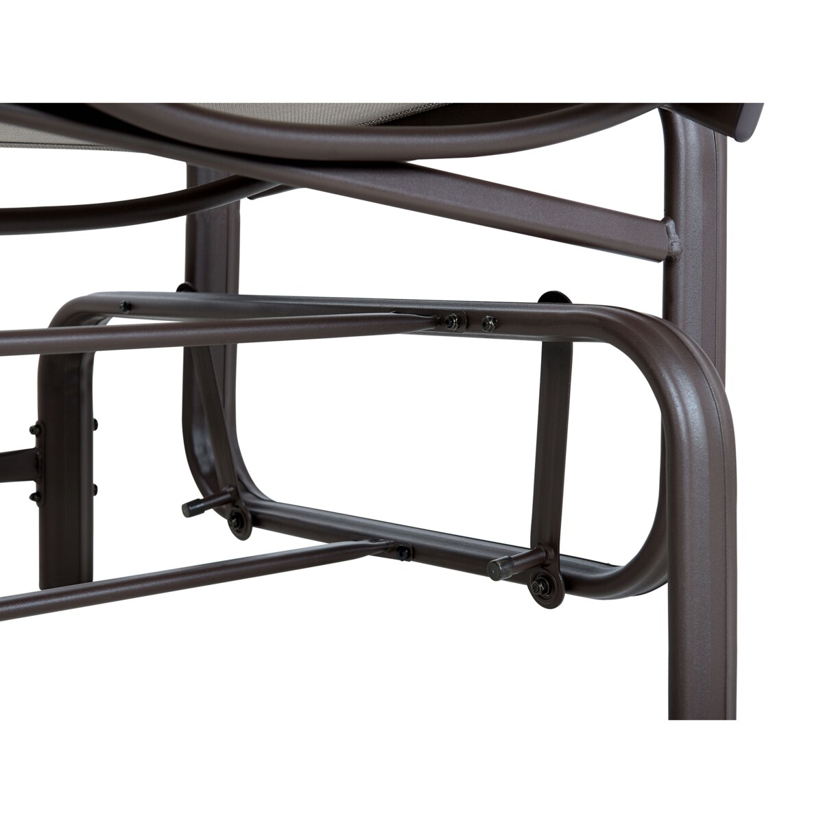 Ławka ogrodowa 114 cm bujana brązowa BORGIO