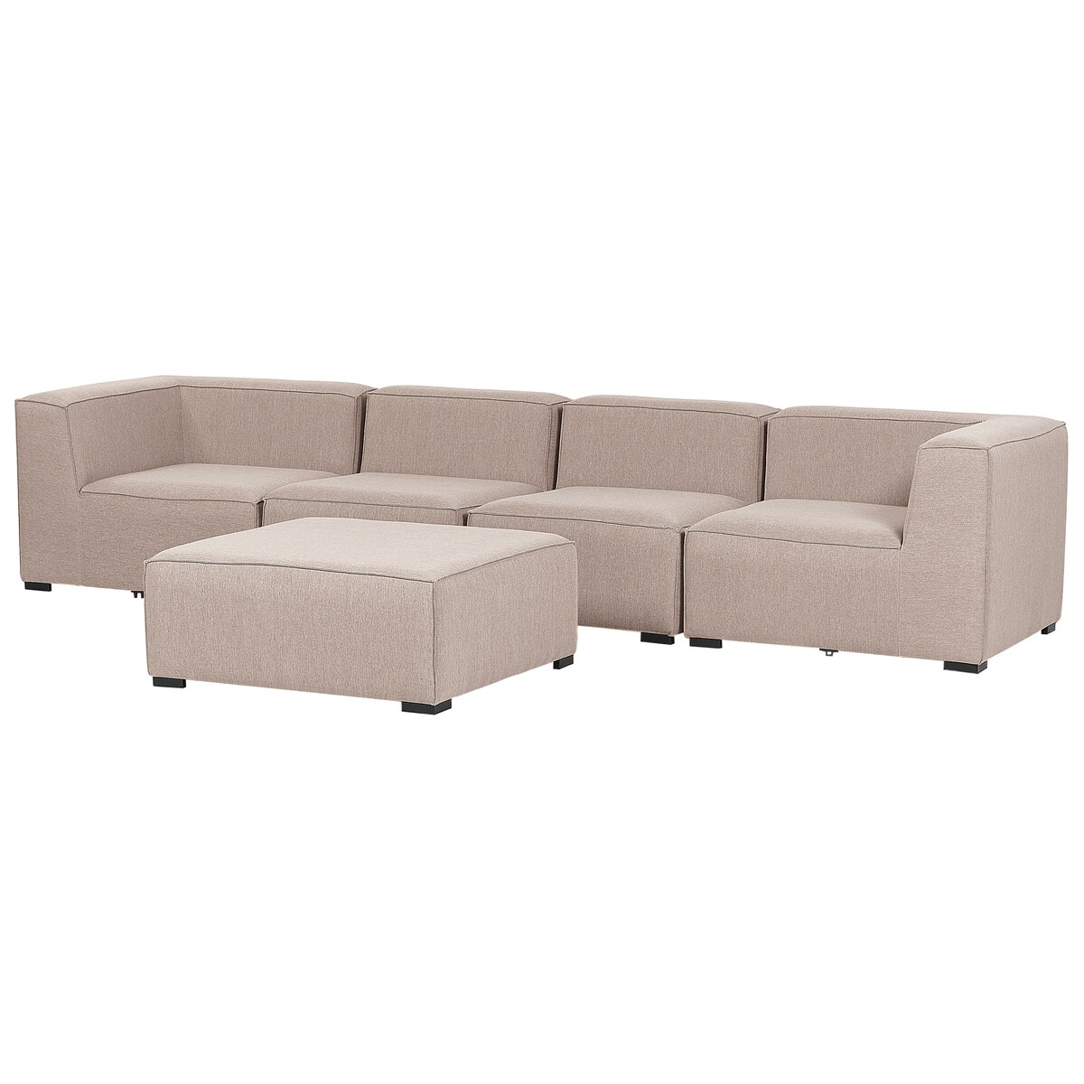 Sofa ogrodowa z otomaną dla 4 osób AREZZO Beżowy Modułowy