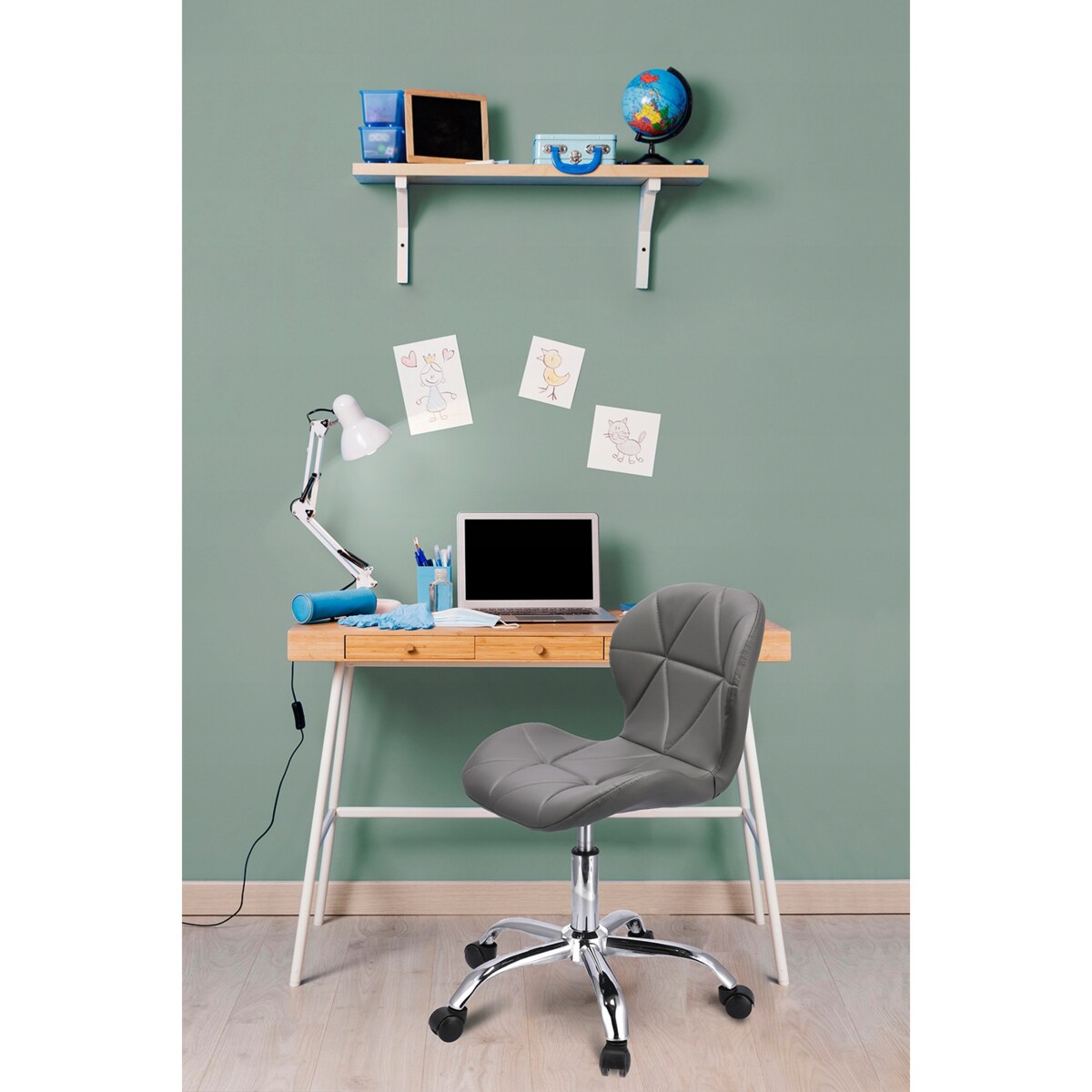 Krzesło ekoskóra biurowe ENDO szare