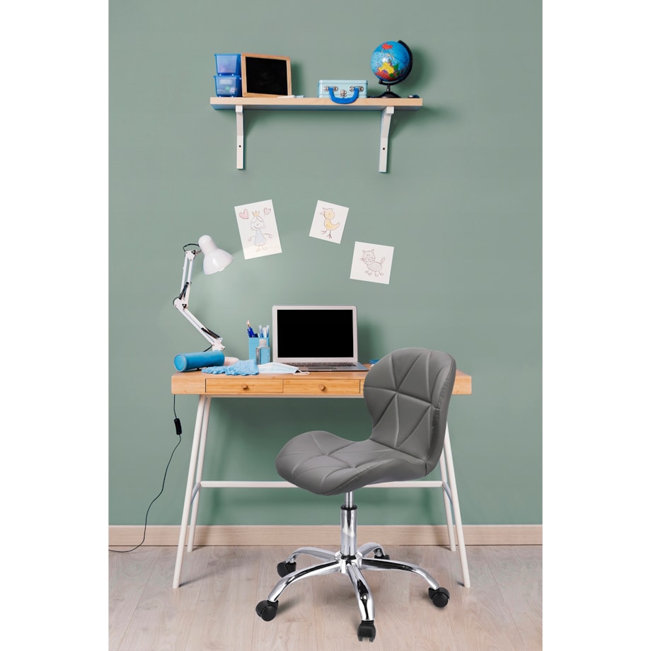 Krzesło ekoskóra biurowe ENDO szare