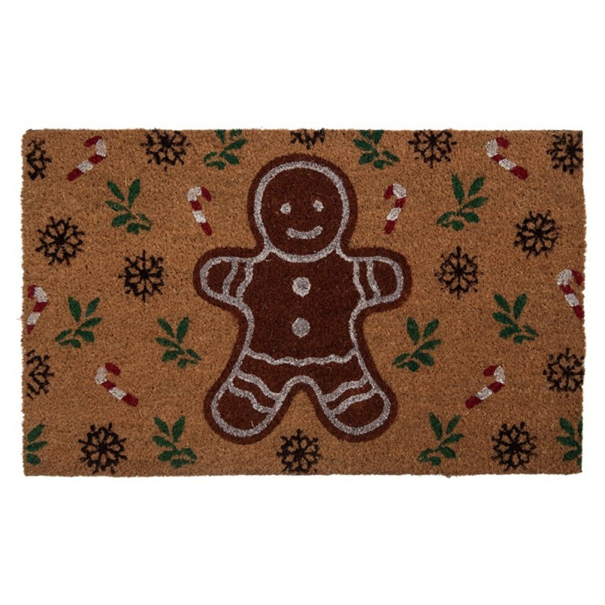 Wycieraczka wejściowa, kokosowa, Piernikowy Ludzik 45x75 cm