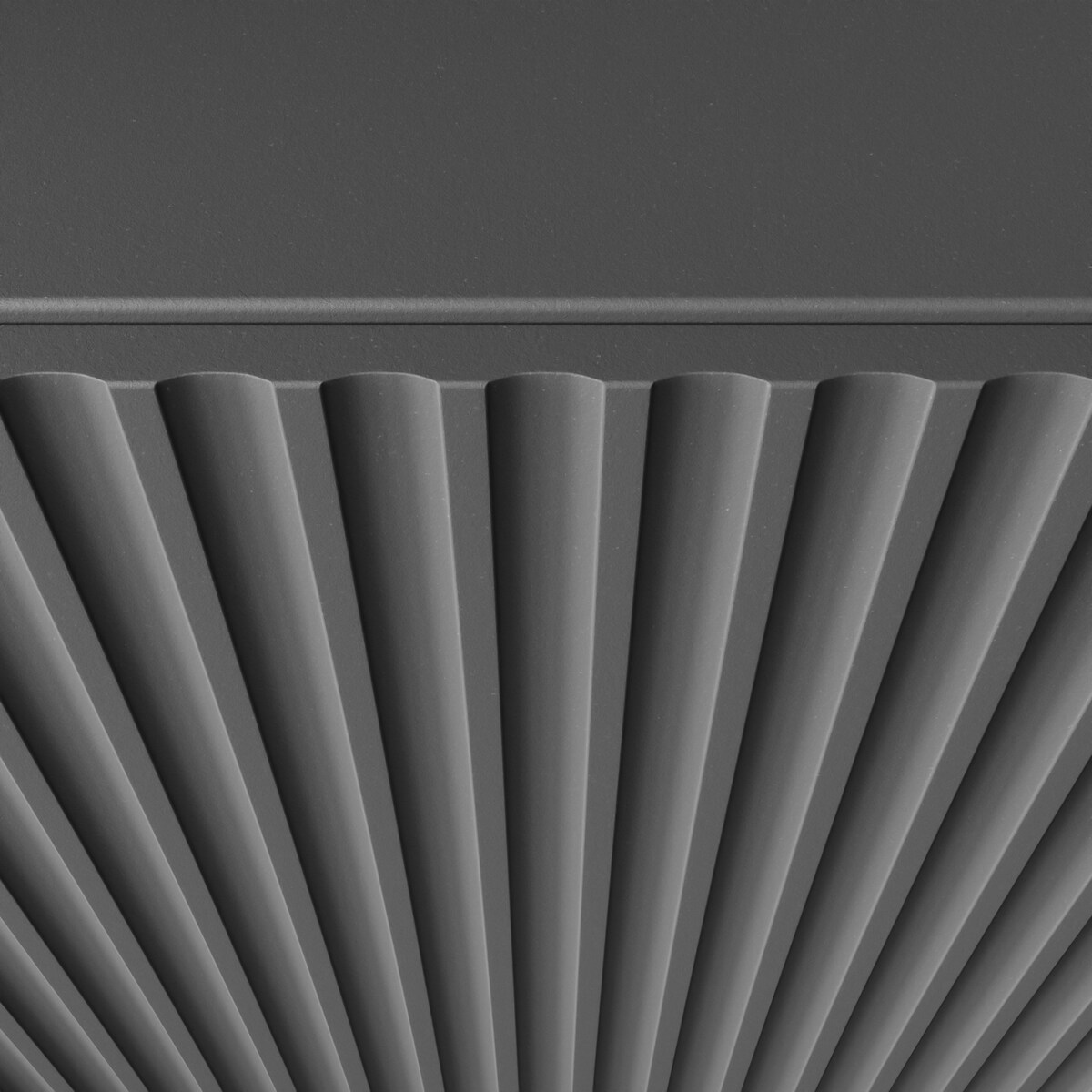 Szafka RTV NOELI, wisząca z ryflowanymi frontami pod telewizor- grafitowa