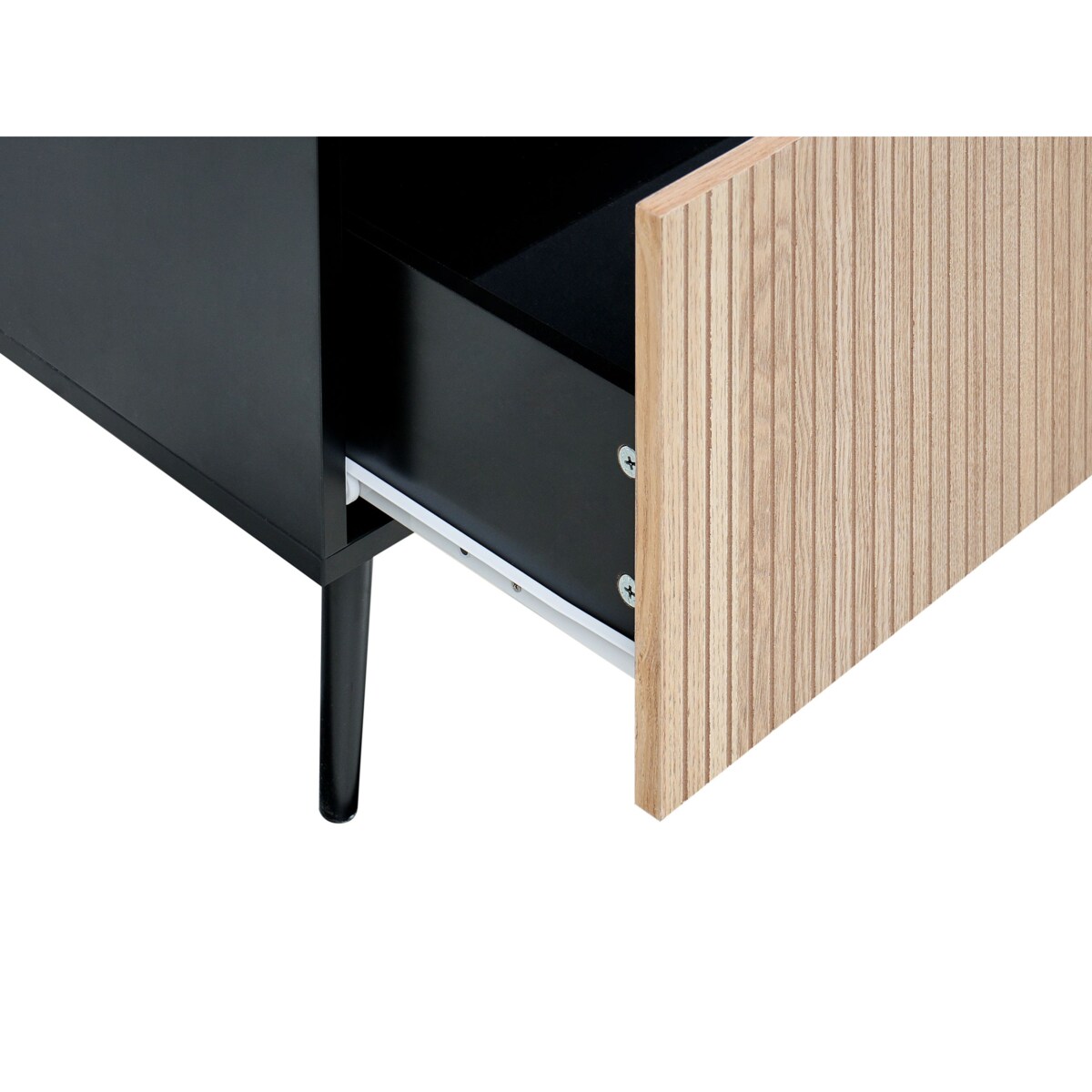 Szafka RTV BLYTHE Drewno Brązowy/ czarny