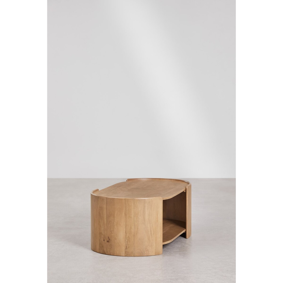 Owalny stolik kawowy 110x60 cm z drewna mango Sidney