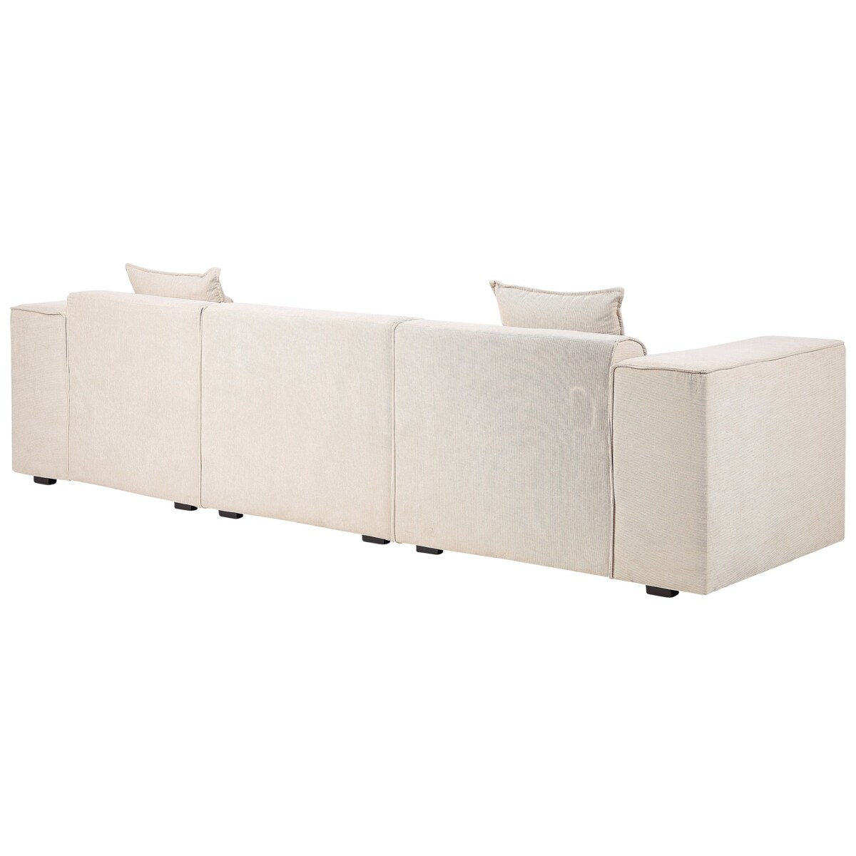 Narożnik sztruksowy lewostronny beżowy DOLVA