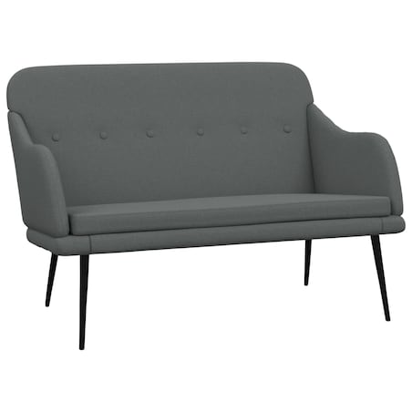 vidaXL Ławka, ciemnoszara, 110x76x80 cm, obita tkaniną