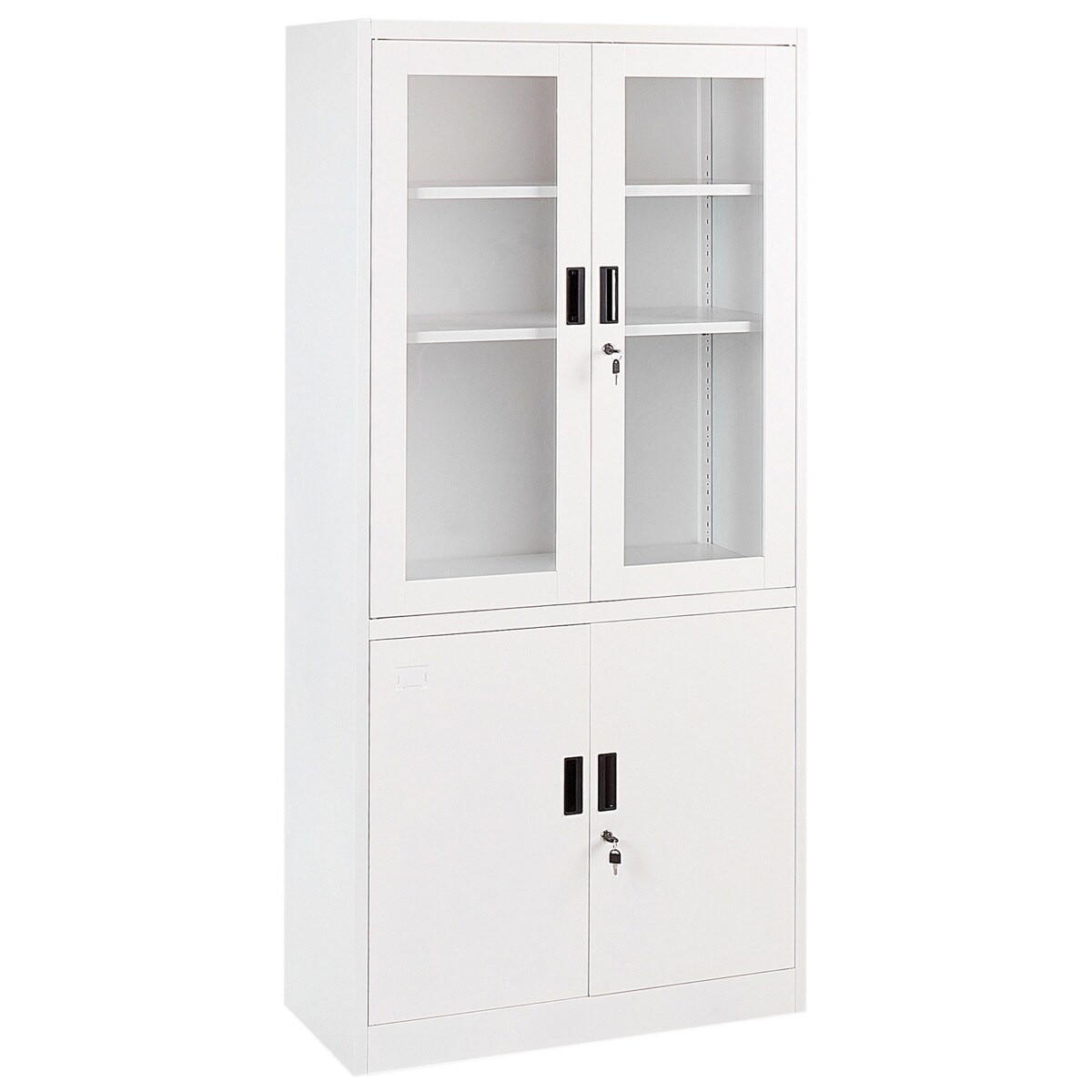 Witryna czterodrzwiowa metalowa biała MALACHITE