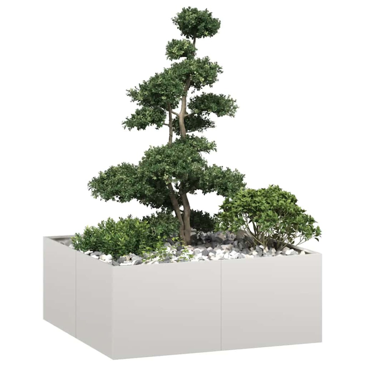 vidaXL Doniczka 100x100x40 cm Stal nierdzewna