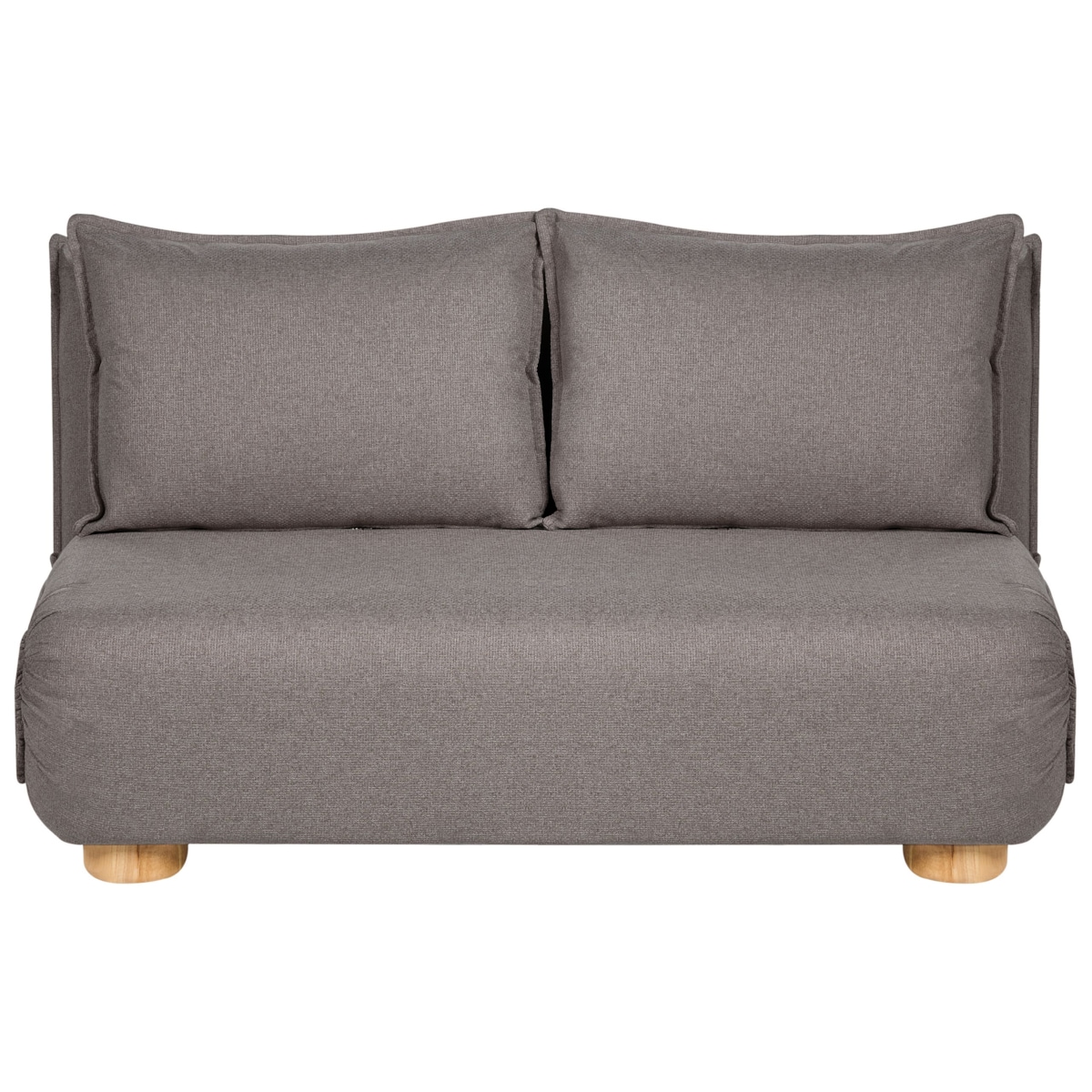 Sofa rozkładana dla 2 osób ABISKO Len syntetyczny Ciemnoszary