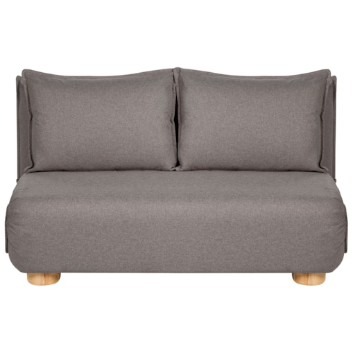 Sofa rozkładana dla 2 osób ABISKO Len syntetyczny Ciemnoszary