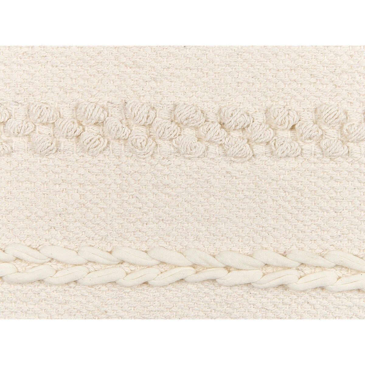 Dekoracja ścienna z frędzlami bawełniana beżowo-czarna DASKA