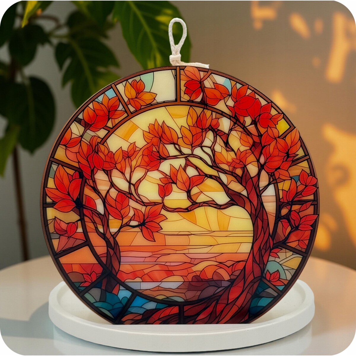 Taca okrągła dekoracyjna / Podstawka biała M