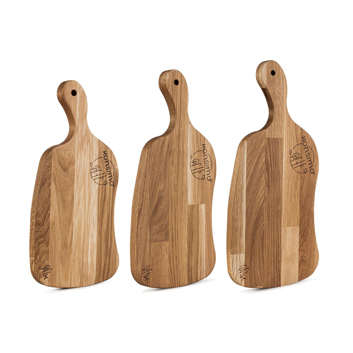 Konsimo LIVO Zestaw desek do krojenia (3szt.), drewno dębowe