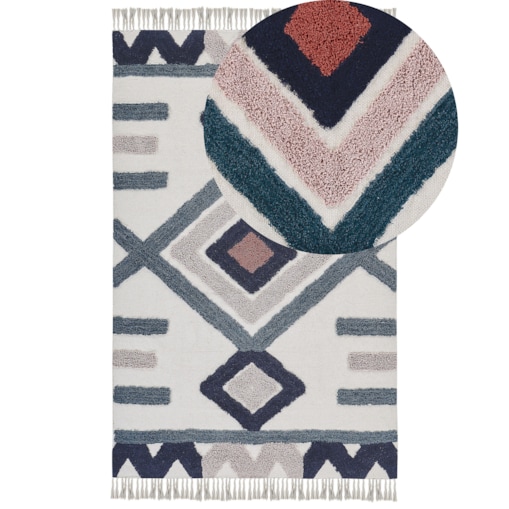 Dywan bawełniany 140 x 200 cm wielokolorowy KOZLU