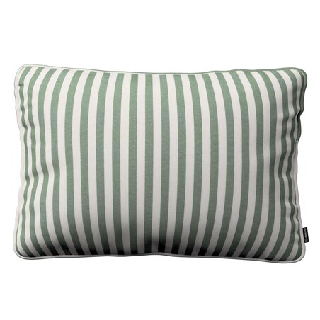 Poszewka Gabi na poduszkę prostokątna 60x40 zielono-białe pasy (1,5cm)