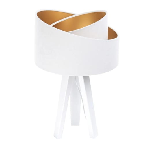 Lampa stołowa GEMSTONE biała/złota/biała