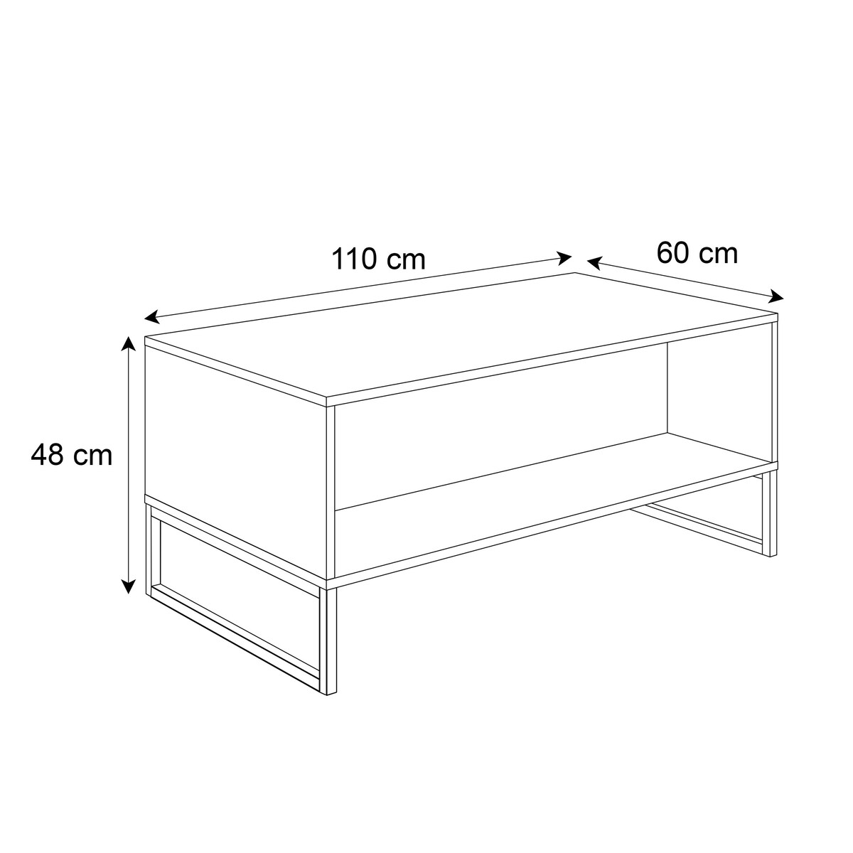 Stolik kawowy MOONLIGHT kaszmir czarny