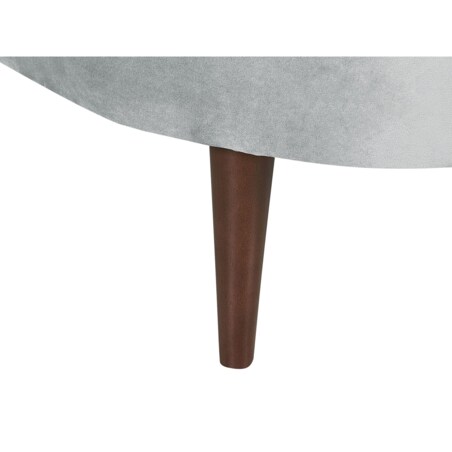 Szezlong welurowy prawostronny jasnoszary CHAUMONT