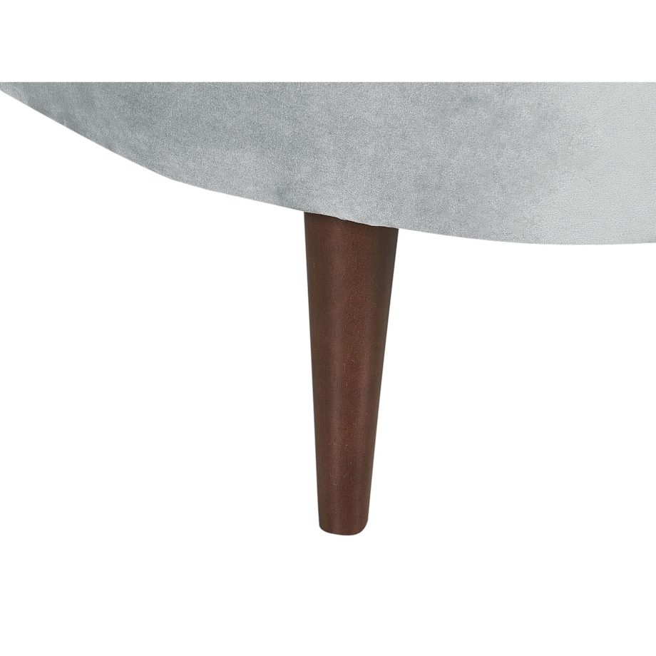 Szezlong welurowy prawostronny jasnoszary CHAUMONT