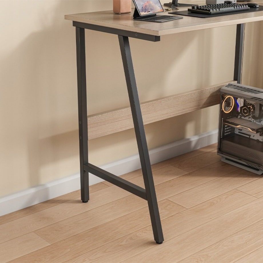 Biurko Komputerowe Loft Industrialne Nowoczesne Szkolne Jasny Dąb 100 Cm