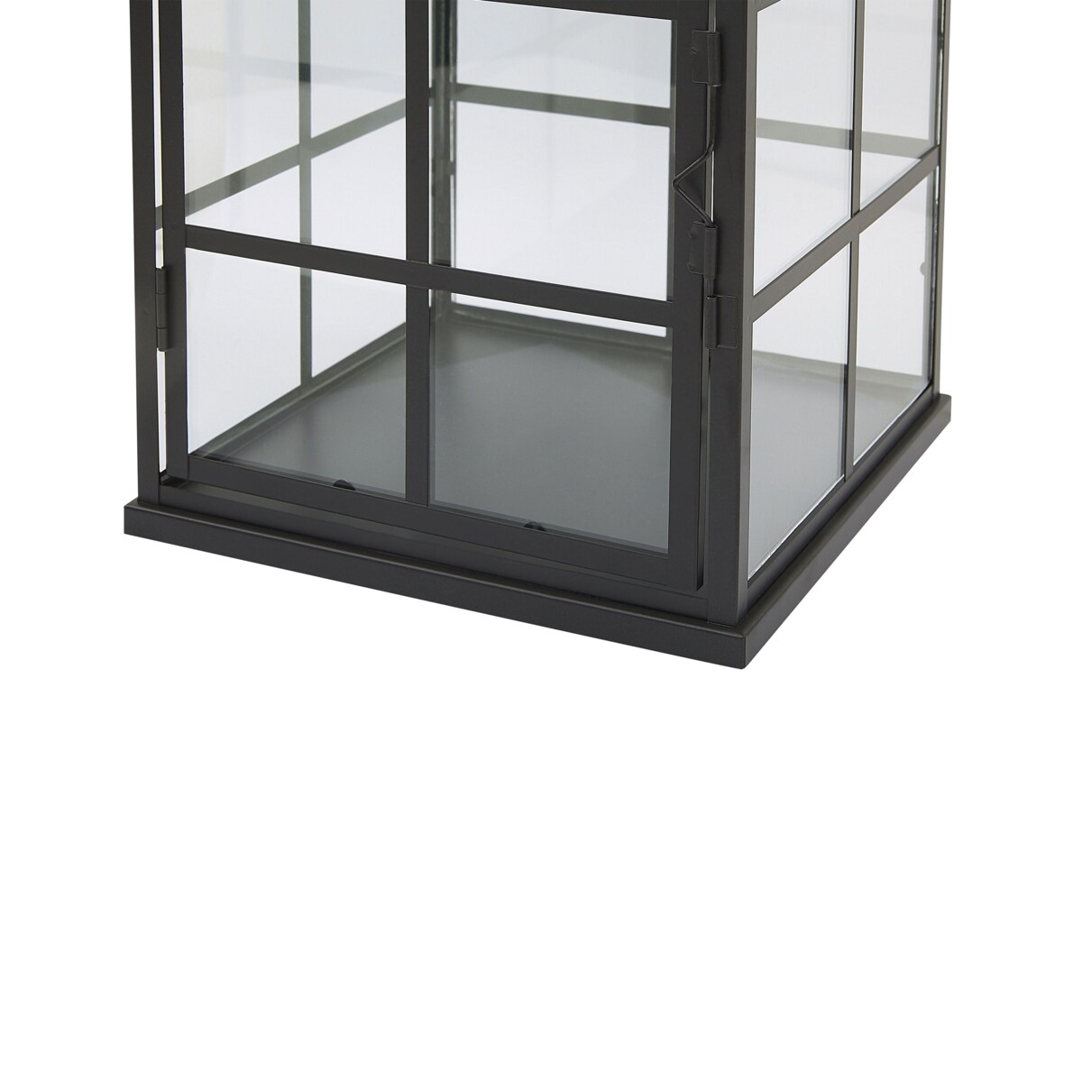 Lampion metalowy 33 cm czarny BINTAN