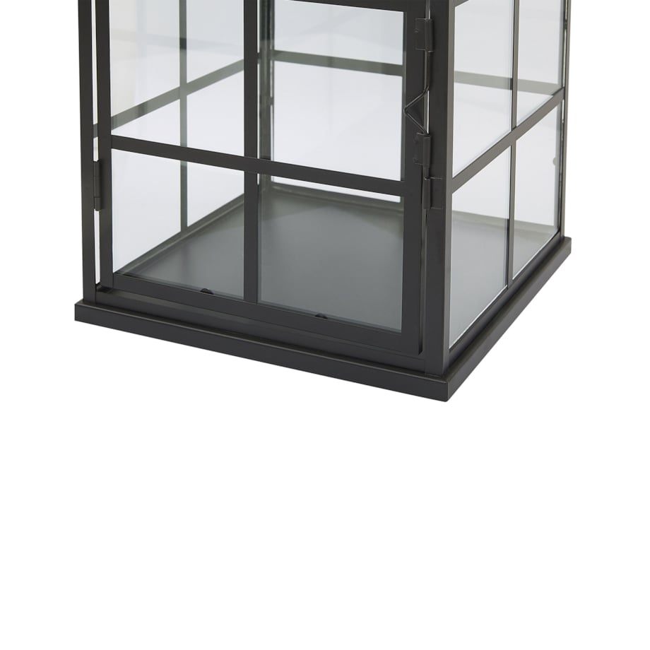 Lampion metalowy 33 cm czarny BINTAN