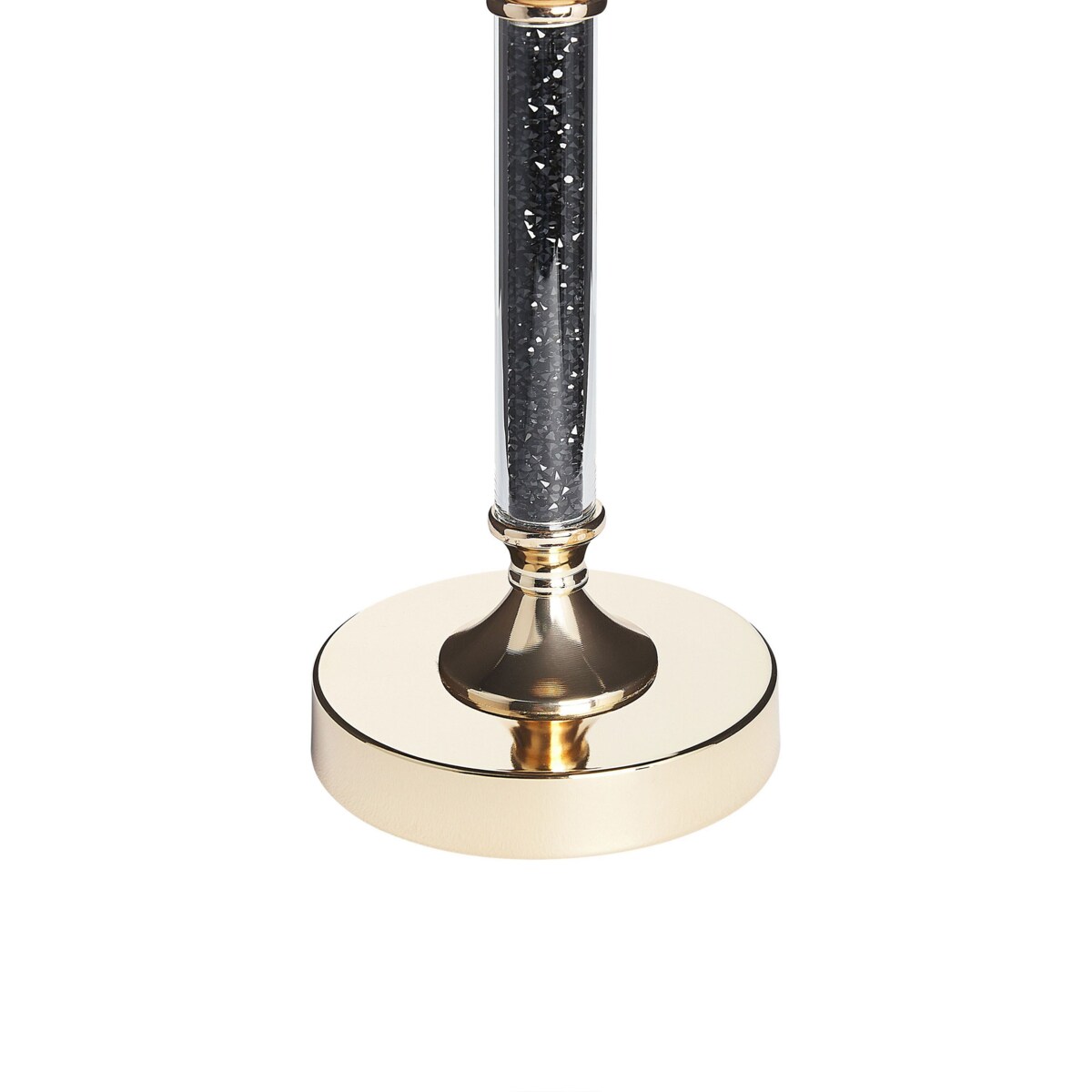 Świecznik szklany 41 cm złoto-czarny ABBEVILLE