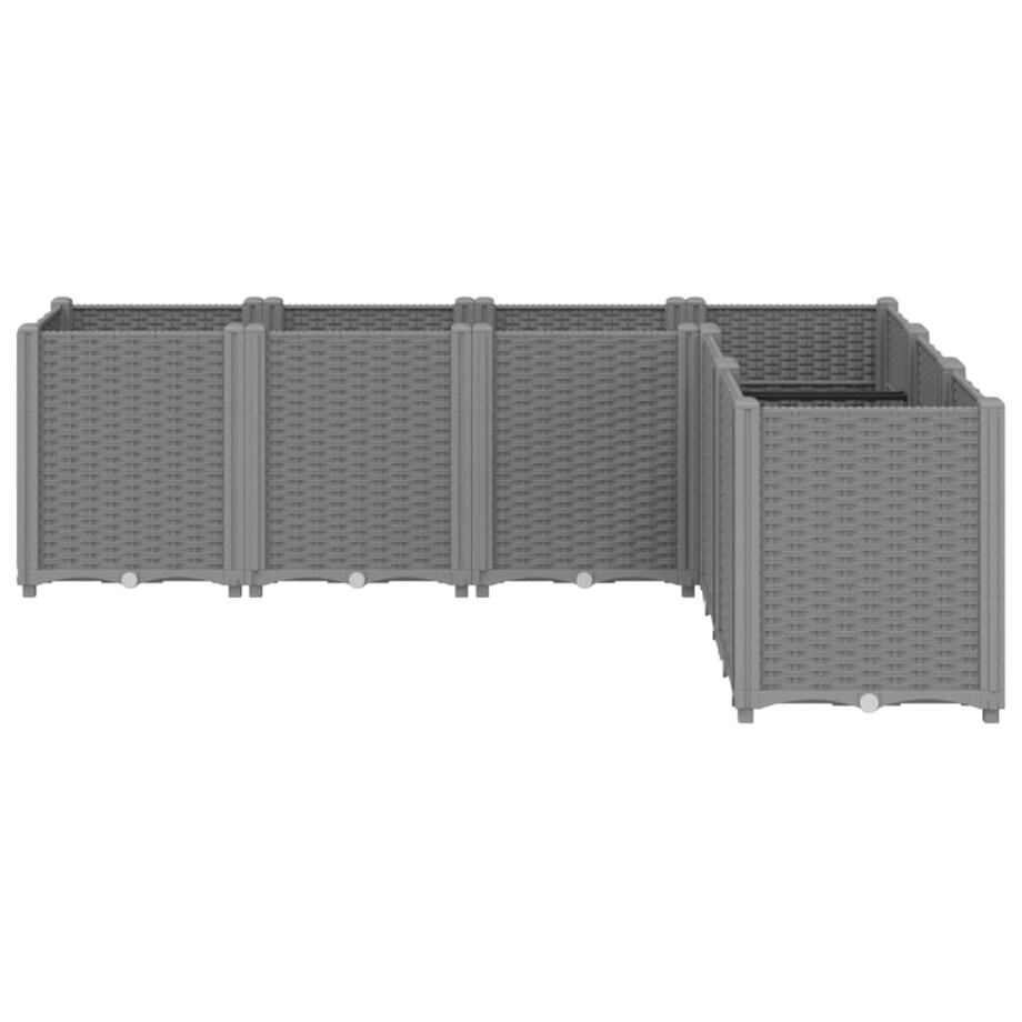 vidaXL Donica ogrodowa, jasnoszara, 160x120x53 cm, PP