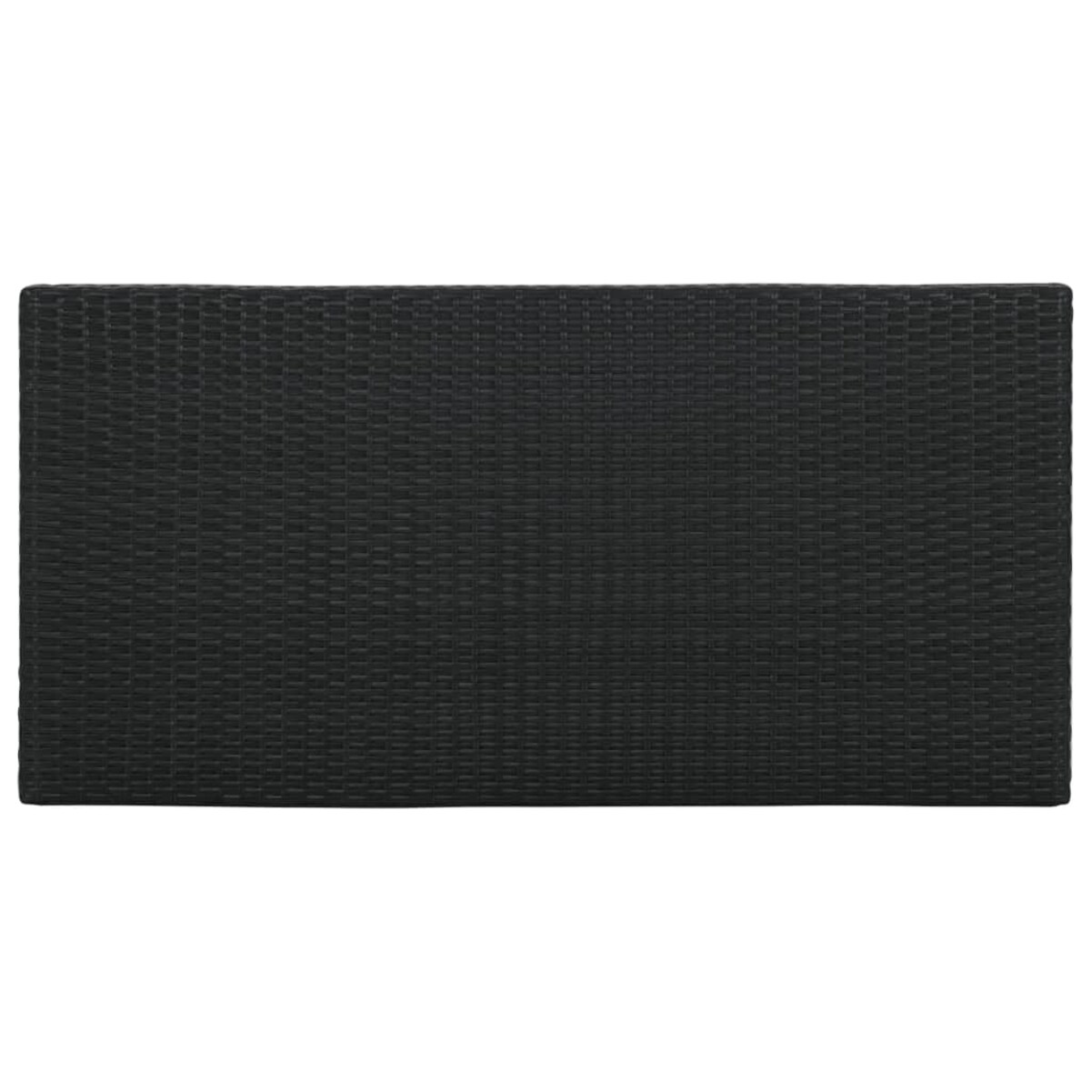 vidaXL Stolik barowy z półką, czarny, 120x60x110 cm, polirattan