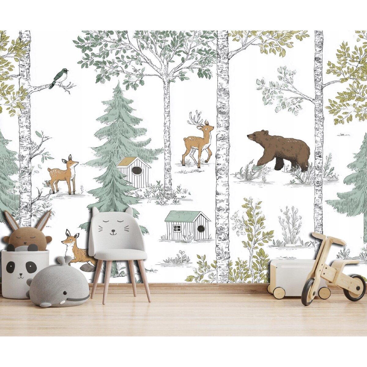 Fototapeta Dla Dzieci Na Flizelinie Las Drzewa Zielony 350x250