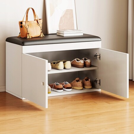 Szafka na buty siedzisko schowek biała ławka nowoczesna pojemna loft