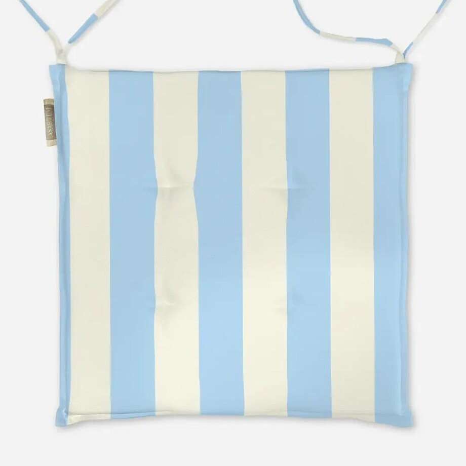 Poduszka świąteczna na krzesło - klasyczne błękitne pasy