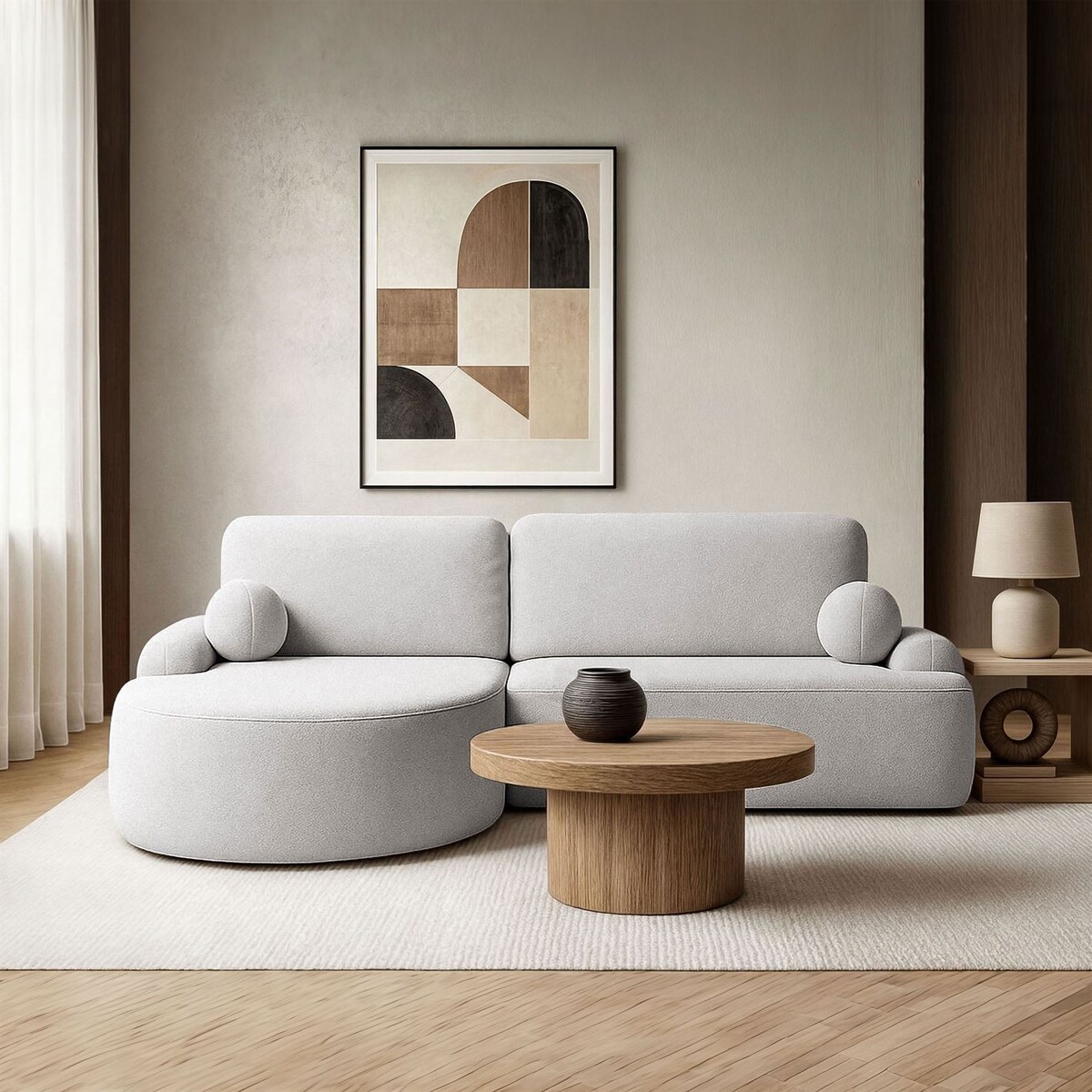 Zaokrąglony narożnik CLEO z funkcją spania, wersja lewa, Quelle 83