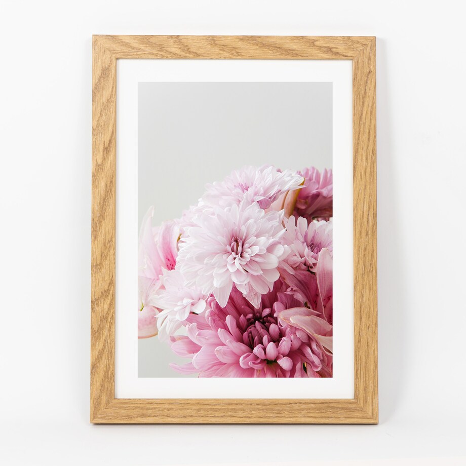 Ramka na zdjęcia 21x29,7 cm dębowa rama MDF z plexi do powieszenia pion poziom klasyczna prostokątna ramka FRAMAI®