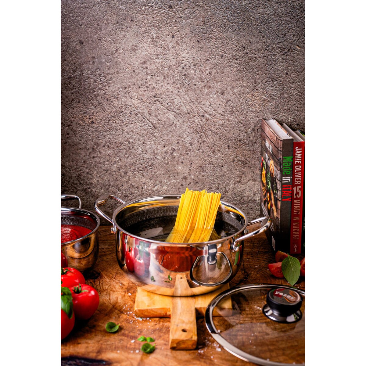 Profesjonalny garnek Mitsu 5 L, 24 cm z pokrywką Plaster miodu Na indukcje Na gaz Nierdzewny