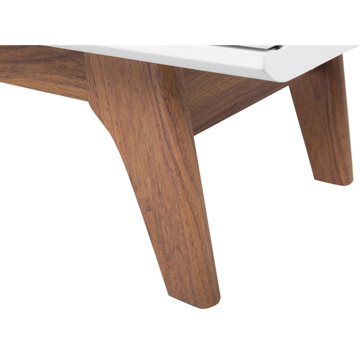 Szafka RTV ciemne drewno z białym DETROIT