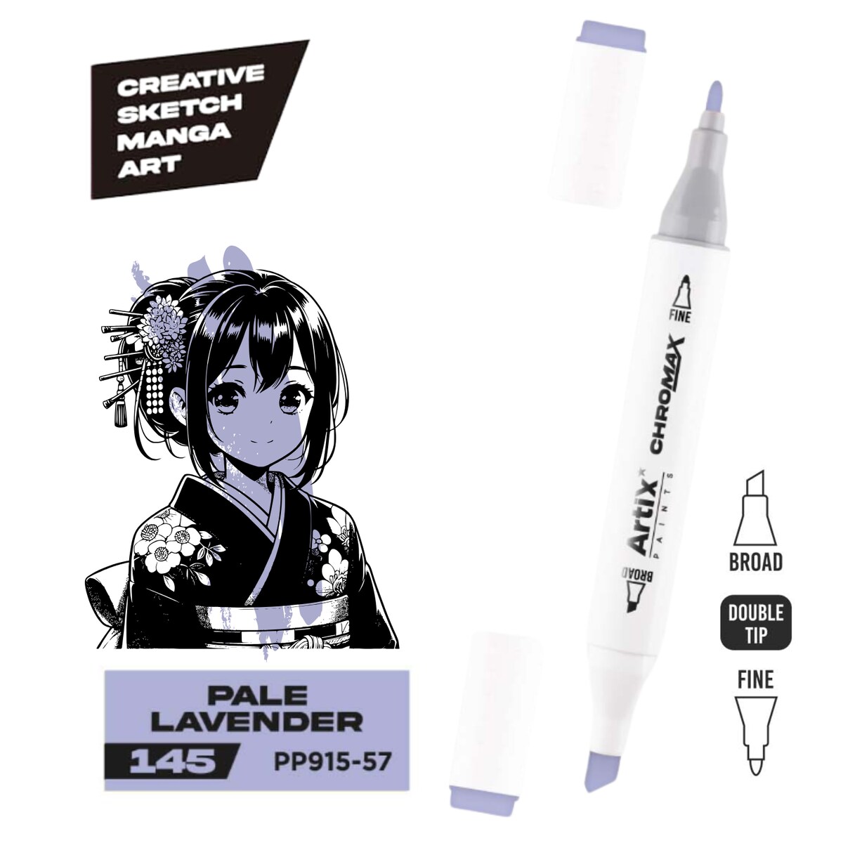 dwustronny marker kreatywny artix pp915-57 pale lavender