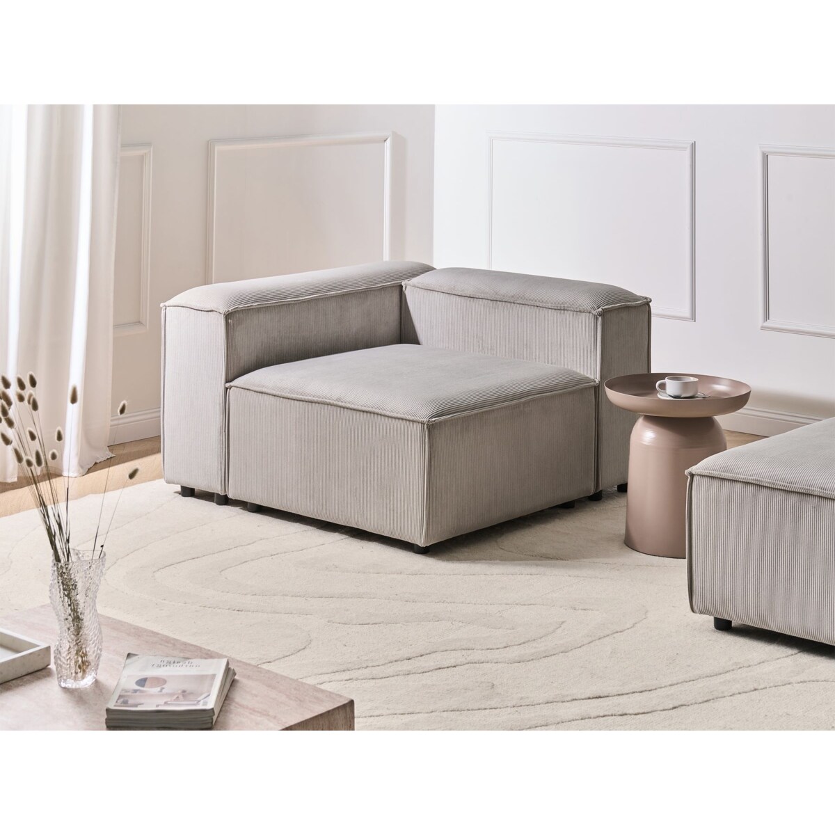 Moduł narożny ARDAL Sztruks Beżowoszary Lewostronny