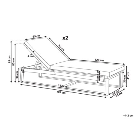 Leżak Złamana biel AZZANELLO