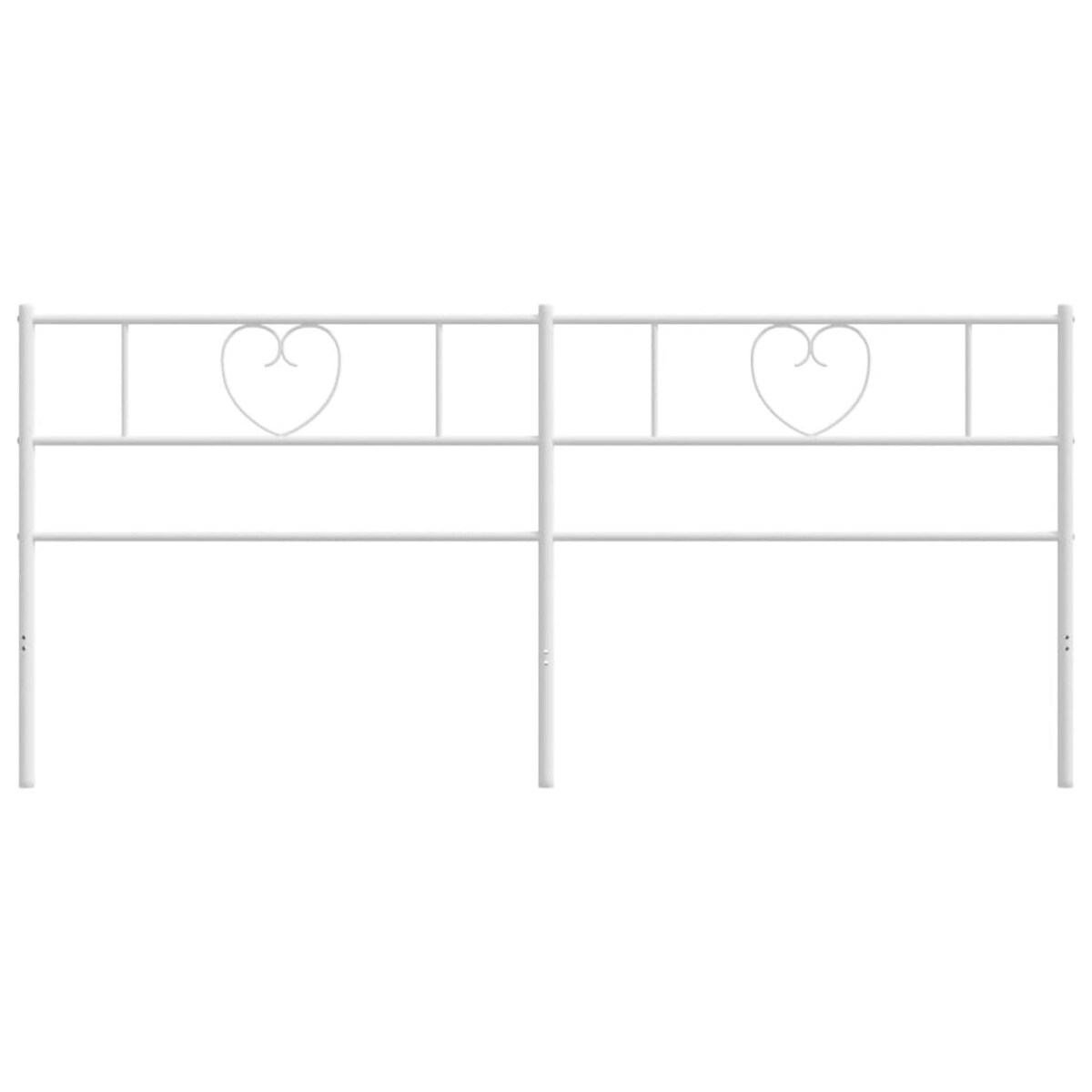 vidaXL Metalowe wezgłowie, białe, 200 cm