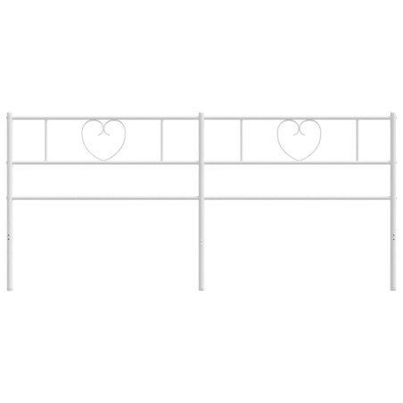 vidaXL Metalowe wezgłowie, białe, 200 cm