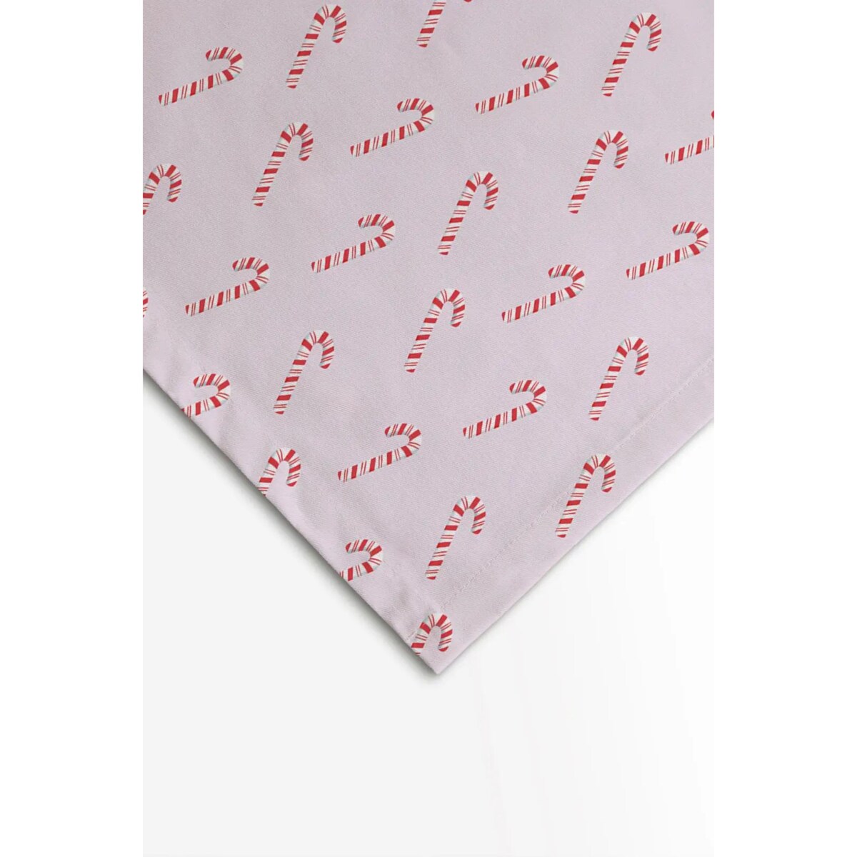Obrus świąteczny - Laski cukrowe - różowy 140x320 cm